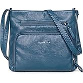 Crossbody Purses for Women Soft Vegan Leather Cross Body Handbag Lightweight Medium Shoulder Purse Travel Casual Bag