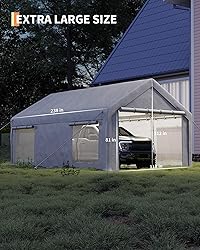 GarveeLife 10x20 Ft Carport, Car Port with 200g PE