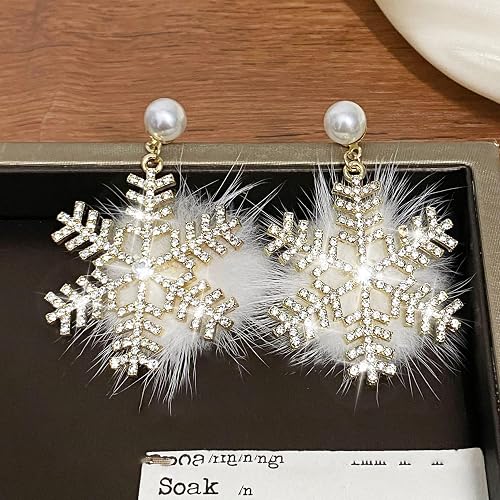 Christmas Tree & Snowflake Earrings In 925 Sterling Silver - Jewelry
