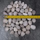Hisredsun 3.96 lb White Polished Decorative Stones 2-3.5 cm Pebbles view 3