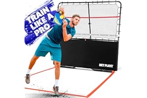 NET-PLAYZ Pickleball Rebound Net Training Equipment Aid, Adjustable Angle & Easy Setup - Perfect Your Forehands Backhands Dinks Volleys Accuracy Coordination Kitchen Control