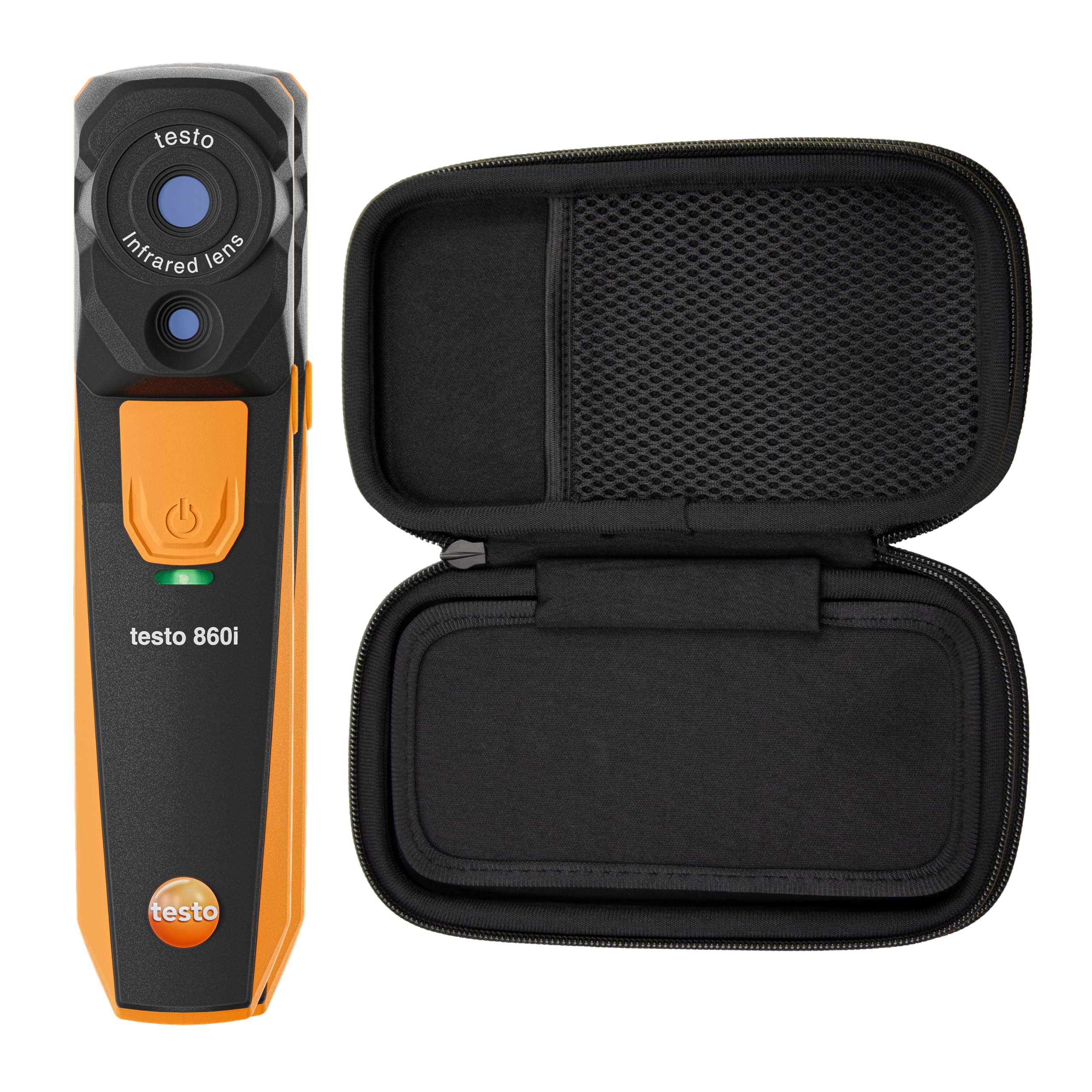 Photo 1 of testo 860i Wireless Thermal Imaging Camera Set for iPhone & Android - Thermal Imager with Carrying Pouch & USB-C Cable - Handheld Infrared Camera 256 x 192 Resolution & -4 to +662 °F Measurement Range