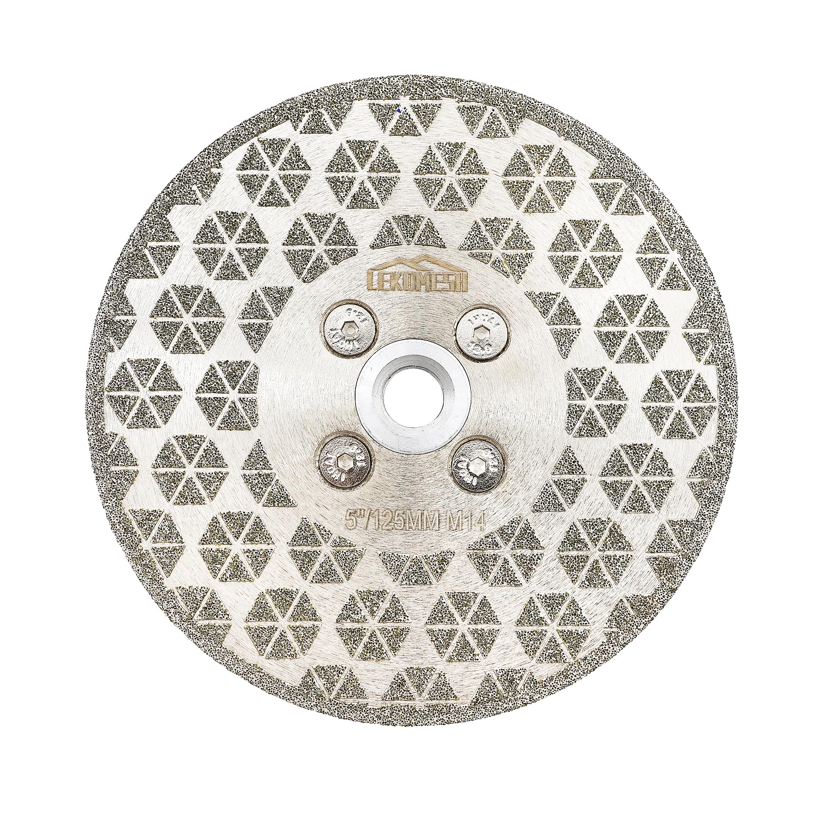 LEKOMESH Diamond Cutting Disc 5"/125mm - Double-sided Tile Disc Diamond Cutting Disc for Cutting and Grinding Granite Marble Ceramic Porcelain Tile with M14 Flange