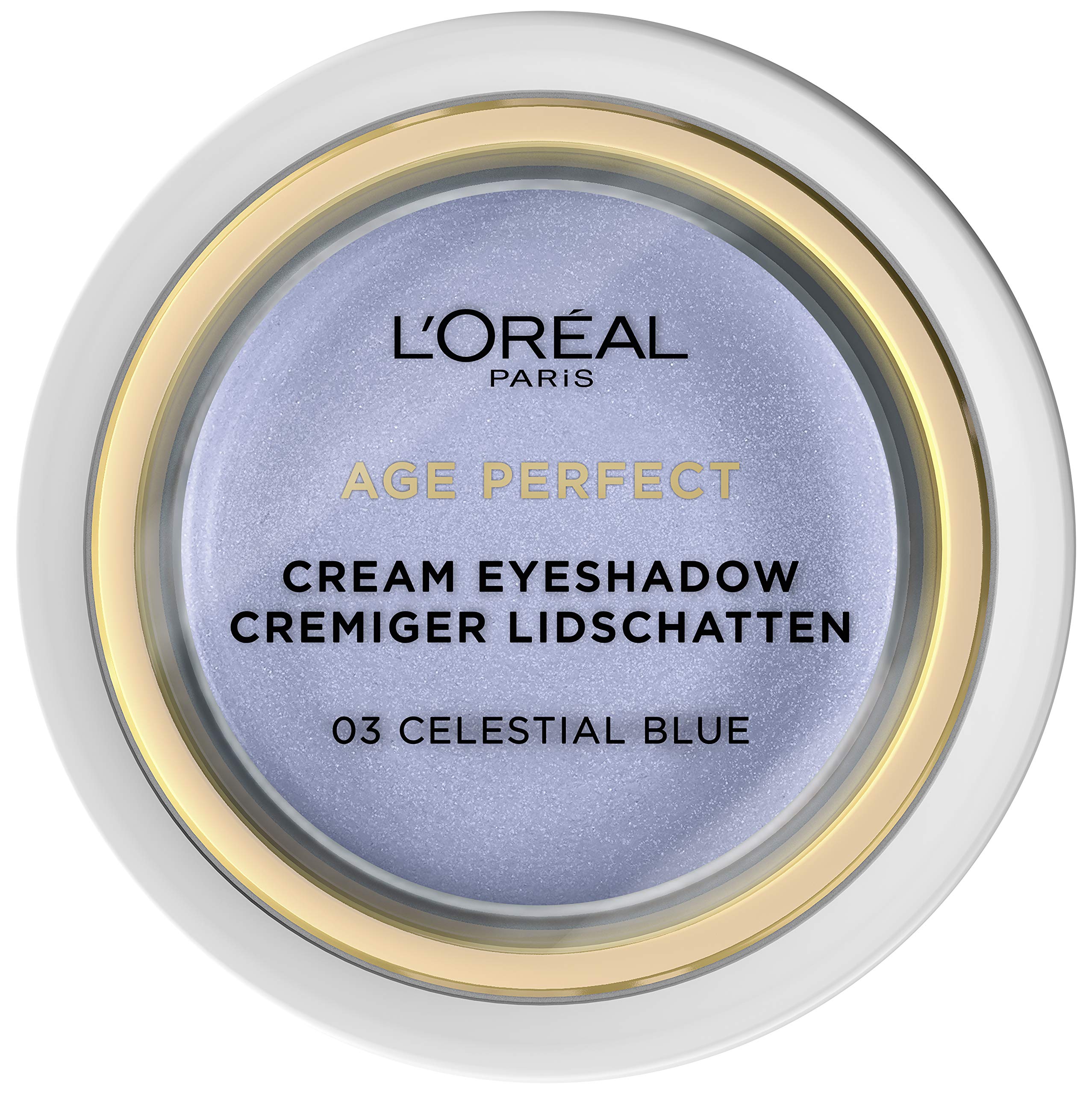 L'Oréal Paris Age Perfect Creamy Eye Shadow 03 Celestial Blue/Creamy Texture/High Coverage/Pack of 3 x 4 g