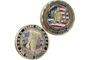 LZWIN Thank You for Your Service Military Challenge Coin Honoring Heroes and Celebrating Service Gift for Veterans