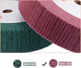 Sourcing Map 200mm x 50mm 320 Grit Non-Woven Polishing Wheel Nylon Wire view 4