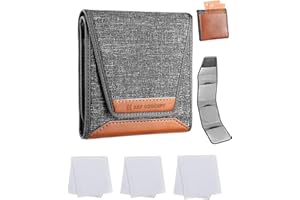 K&F Concept Lens Filter Pouch Case for Circular Filter Up to 62/82MM (37mm 49mm 58mm 67mm 77mm 82mm), 3-Pocket Lens Filter Wa