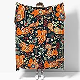 Squirrels Blanket Gift for Girl Women Blanket Super Soft Cozy Warm Throw for Couch Bed Sofa Office Decor All Season 50 * 40" S for Kid