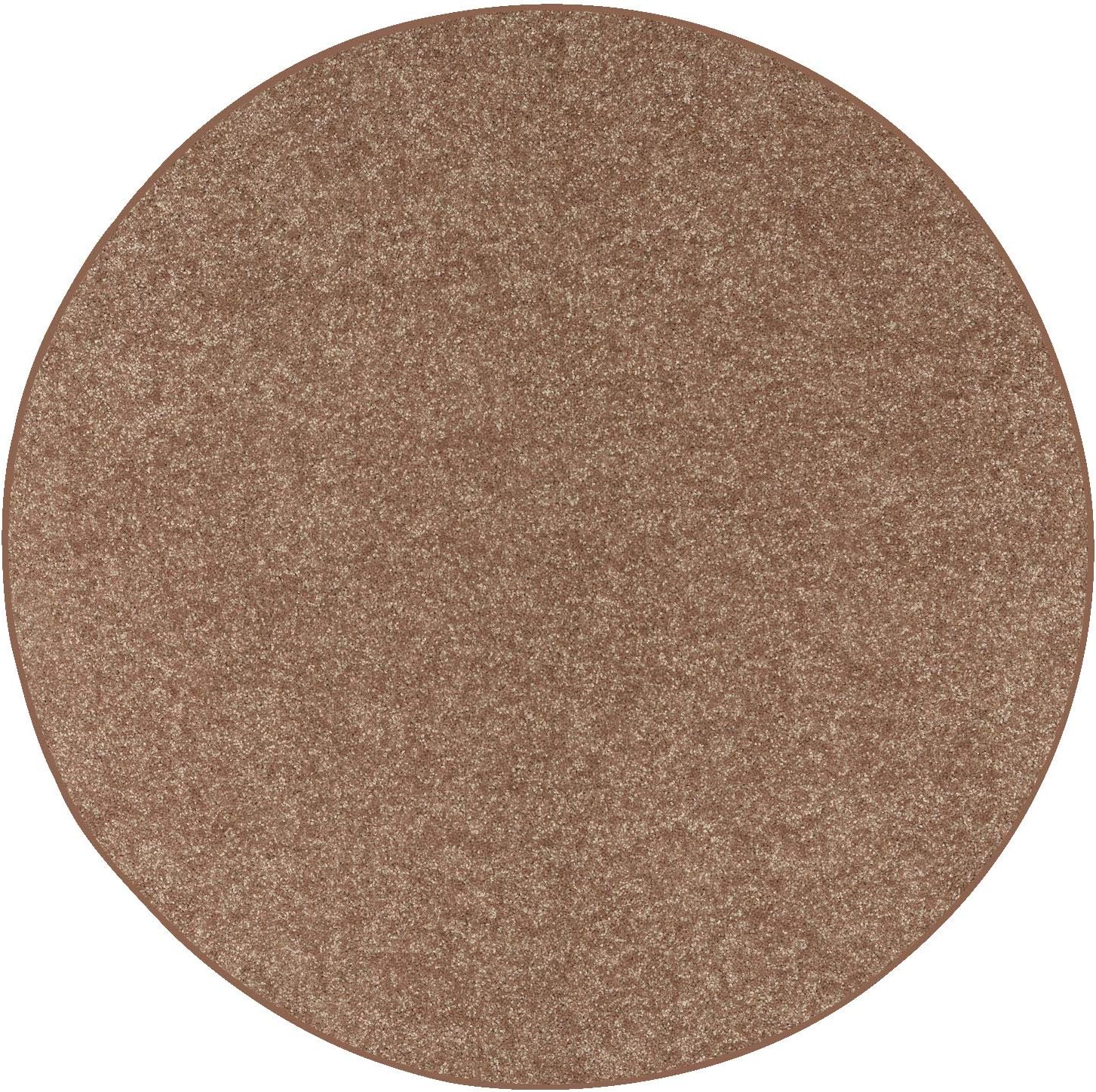 Amazon Com Bright House Solid Color Area Rug Brown 14 X 14 Round Furniture Decor