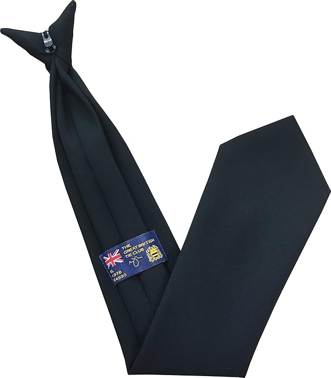 Black ClipOn Standard Security Tie Amazon.co.uk Clothing