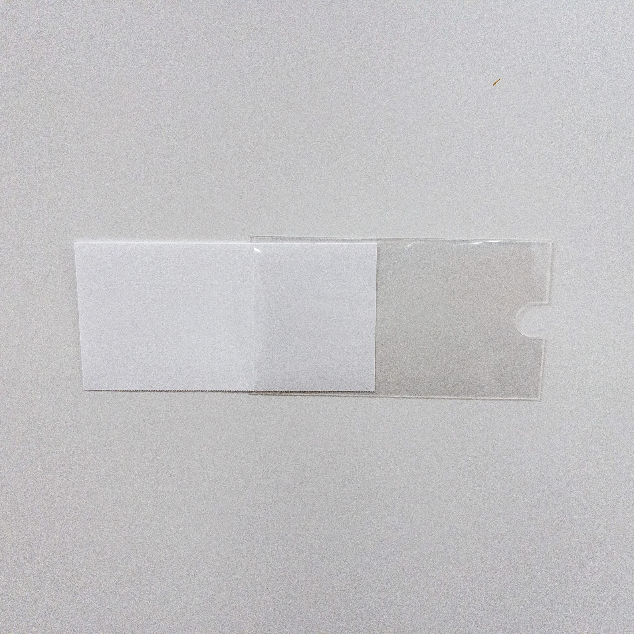 Pack of 100 Sign Holders that will transform your Business, Wall Sign Holder 55 x 102 mm, Shelf Storage Holder, Place Prices for Store and Shops, Wall Label Holders