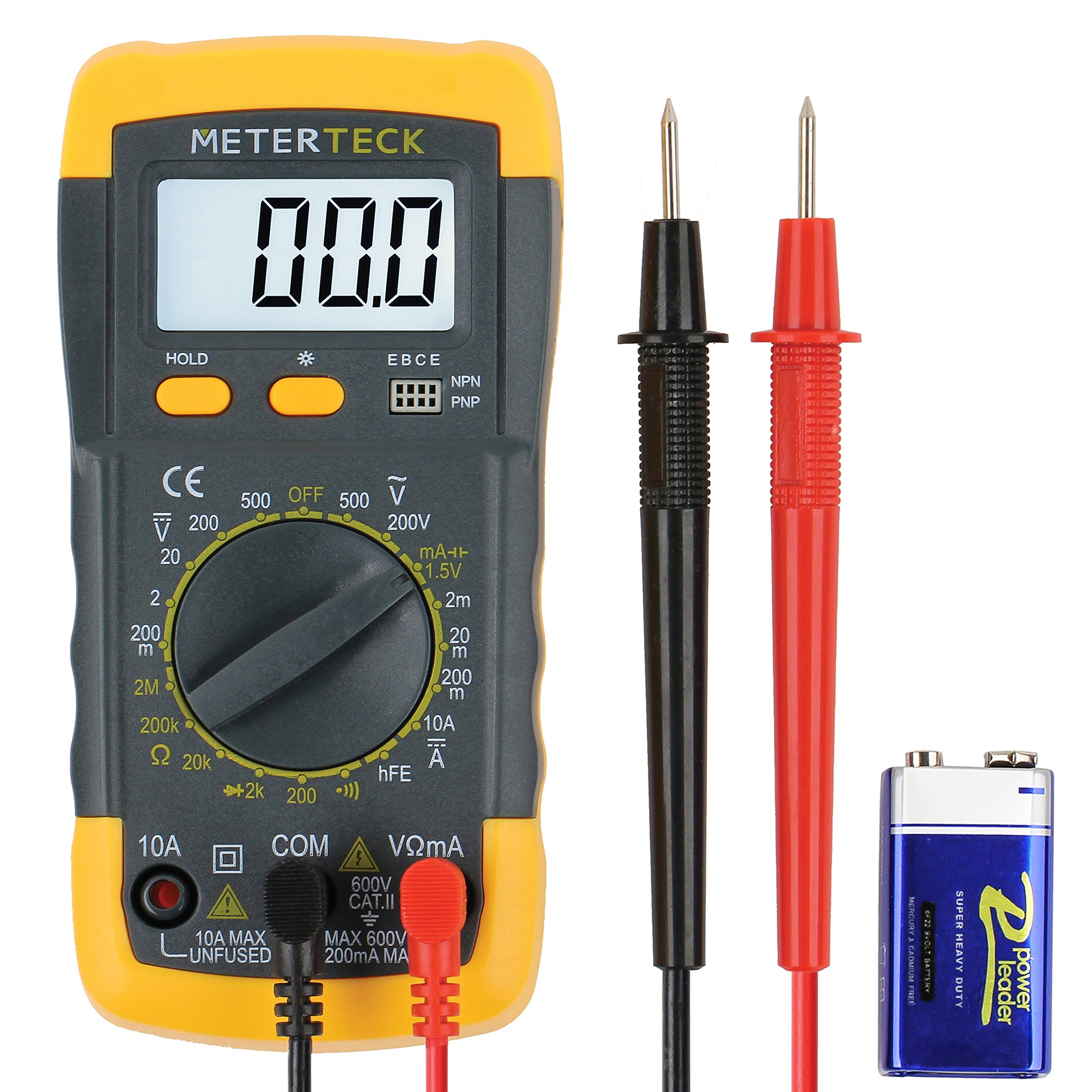 Meterteck Digital Multimeter - Amp / Ohm / Volt Meter - 1 Year Guarantee - Ba.. 21 91mca20aCjL