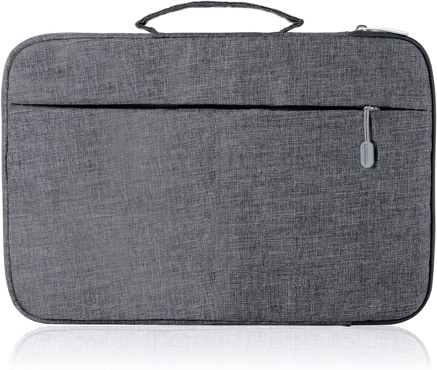 Megoo 10 Inch Sleeve Case for Microsoft Surface Go 2/Surface Go/Samsung Galaxy Tab A 10.1"/iPad Pro 10.5" Chromebook Tablet Water Resistant Carrying Case with Handle and Pocket (Gray)