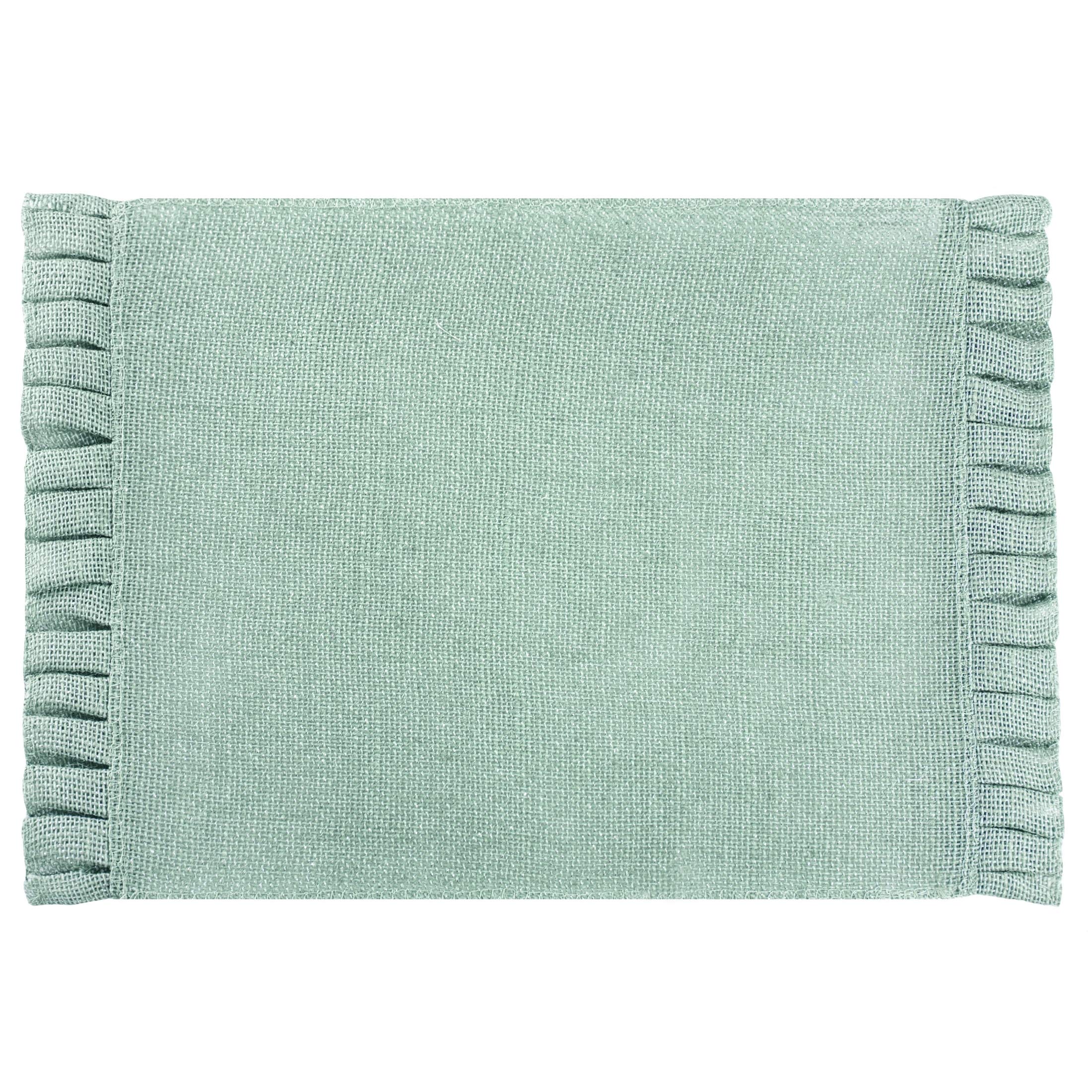 Eurofirany Placemat Coasters Plate Coasters Place Mats Place Mats Place Mats for 6 People 6 Pieces Table Mat Rectangular Mint 30 x 45 cm