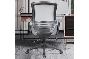BOLISS 400lbs Mesh Computer Ergonomic Chair,Office Chair, Desk Chair,Height Adjustable Armrest,Lumbar Support,Swivel Computer Task Chair-Grey