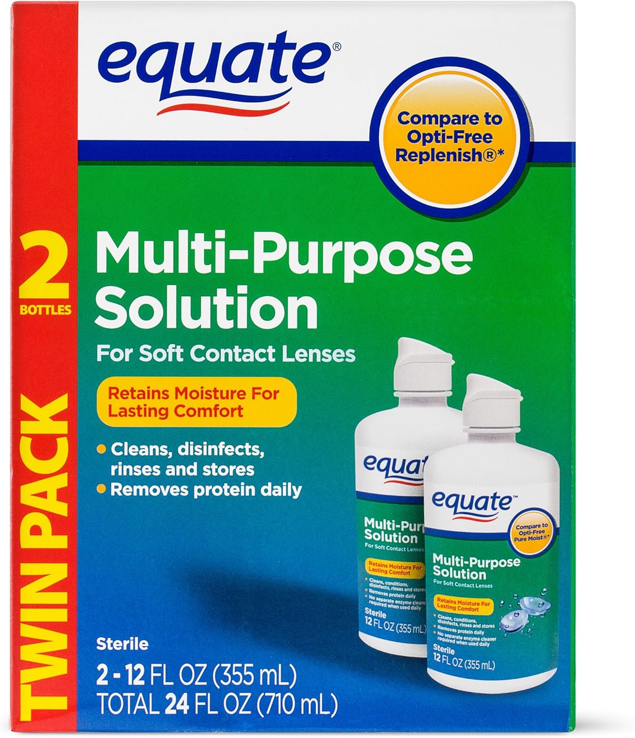 Equate MultiPurpose Contact Lenses Solution 12 oz Each