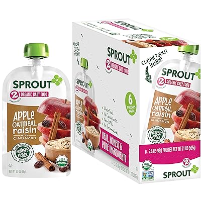 Sprout Organic Baby Food Pouches Stage 2, Apple Comoros Ubuy