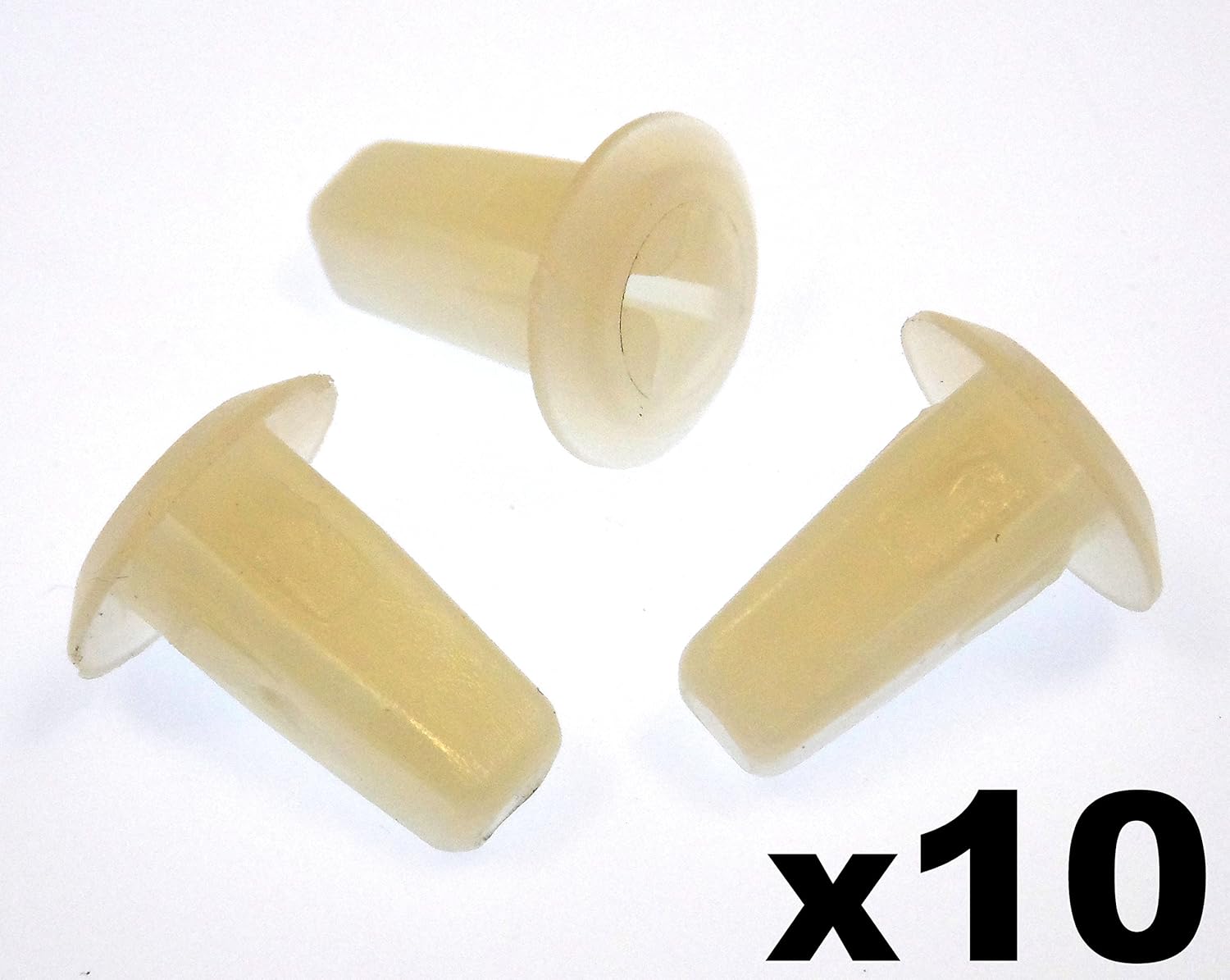 10x Plastic 4mm Screw Grommets for Wheel Arch Lining, Bumper