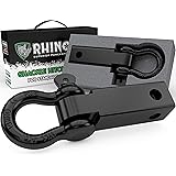 Rhino USA Shackle Hitch Receiver, Best Towing Accessories for Trucks & Jeeps, Connect Your Rhino Tow Strap for Vehicle Recove