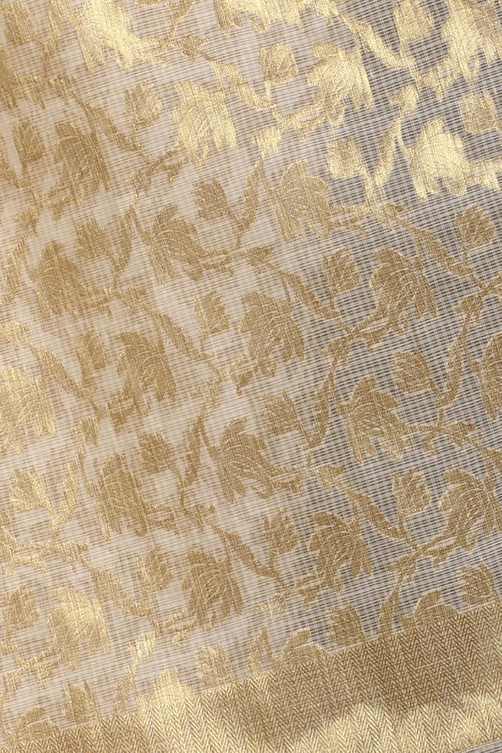 chandrakala women's chanderi zari work banarasi dupatta(d111)