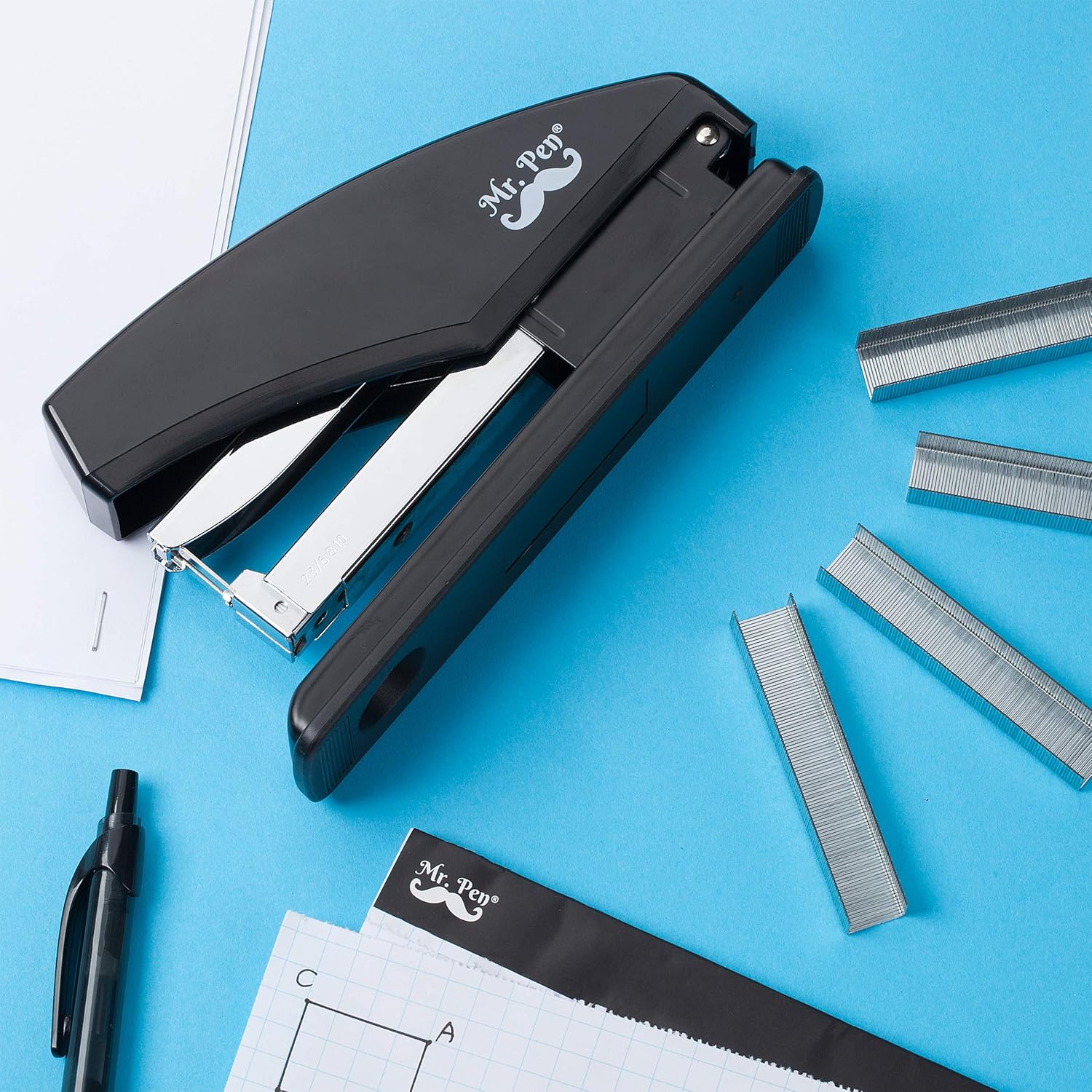 Mr. Pen Heavy Duty Stapler with 3600 Staples, 60 Sheet Capacity : Office Products