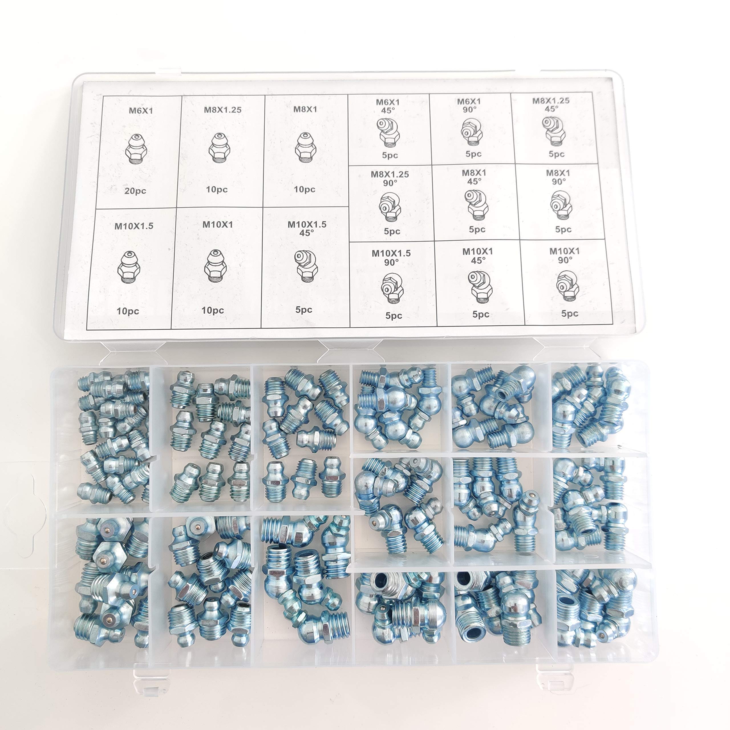 Grease Nipple Assortment Metric 110 Pieces 15 Variants