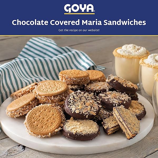 SUGAR FREE MARIA COOKIES BY GOYA, THIN CRISP, BAKED GOODS, SNACKS FOR SCHOOL AND WORK, LUNCH BOX SNACKS, 4 PACK, 7OZ. EACH