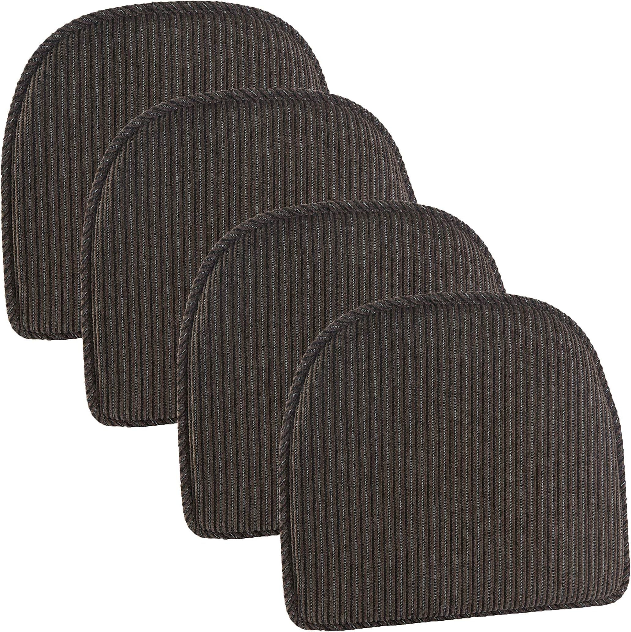 Klear VuRaindrop The Gripper Non Slip Chair Cushions, Soft & Comfortable Seat Pad, Sitting Pillow for Kitchen, Dining or Office, 4 Count (Pack of 1), Nikita Taupe