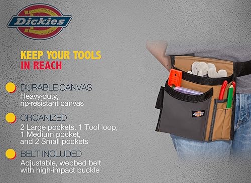 Dickies 5-Pocket Single Side Tool Belt Pouch/Work Apron for
