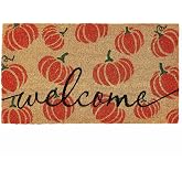 KANKUN Halloween Coco Coir Door Mat with Heavy Duty Backing, Welcome Doormat (17