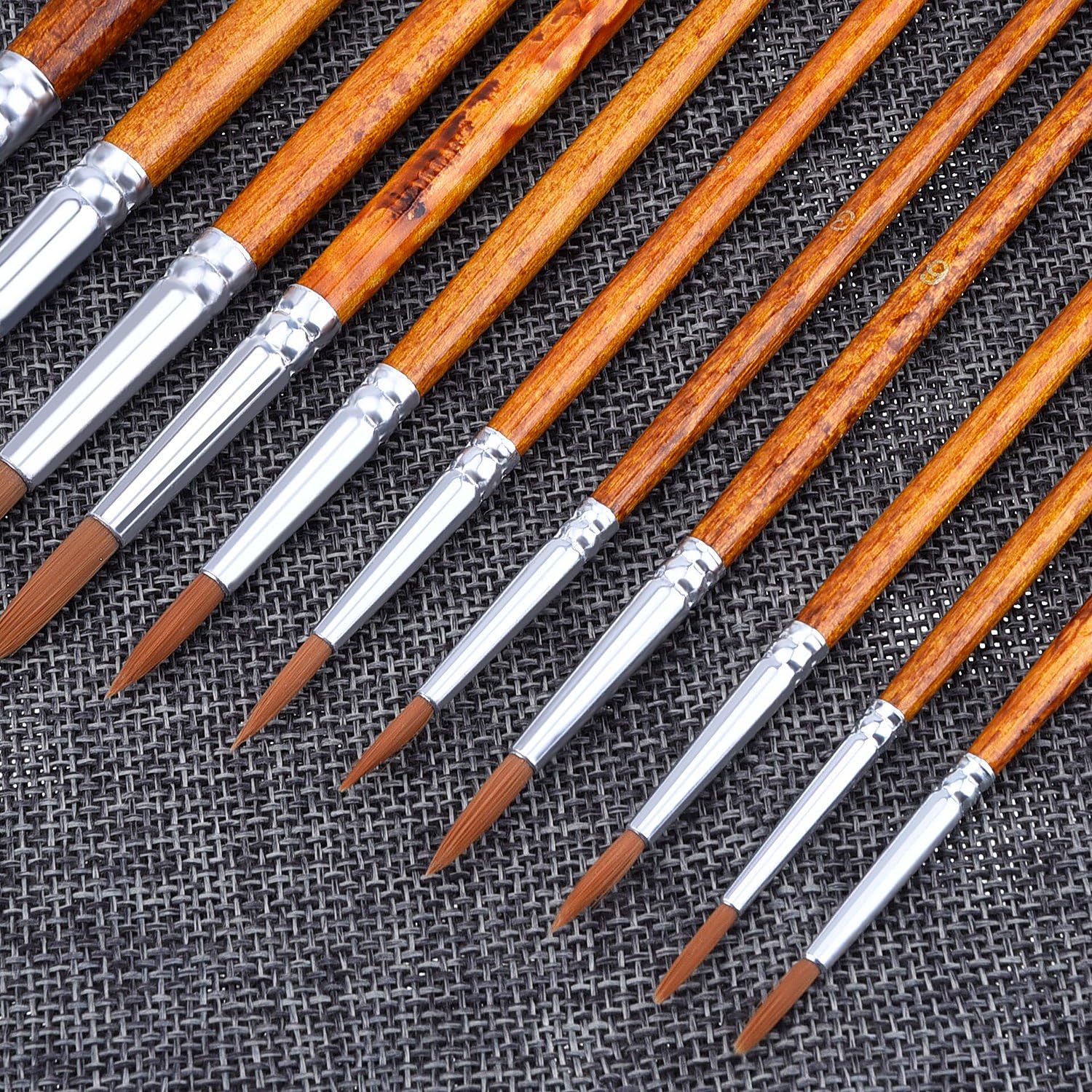 12 Pieces Paint Brushes Set Fine Paint Brush Acrylic Painting Brush for