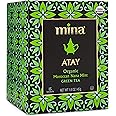 Mina Atay Moroccan Nana Mint Organic Green Tea, 15 Biodegradable Sachets - Refreshing Moroccan Mint Green Tea Bags, Moroccan Mint Tea Bags, Low in Caffeine