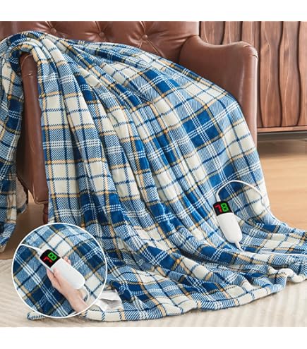 Amazon Teal Heated Throw Deluxe Velvet Warming Throw Navy Blue