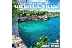 RED EMBER Untamed & Beautiful Great Lakes 2026 Wall Calendar 12 Month | 12" x 24" Open | Thick & Sturdy Paper | Holiday Gift | Nature Calendar 2026