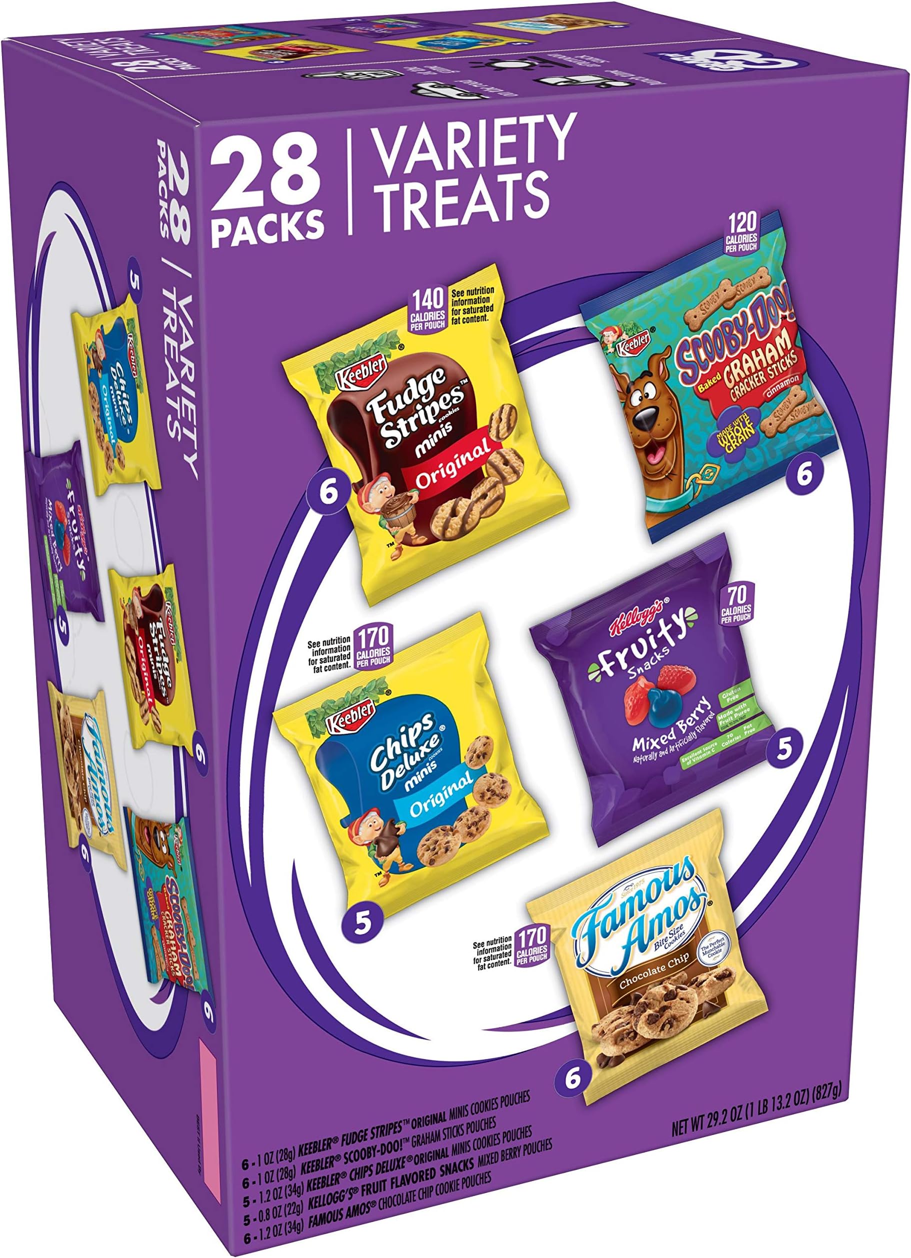 Variety Treats, Assorted Snacks, Variety Pack, 29.2oz Box (28 Count)