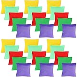 30 Pieces Mini Colorful Cornhole Bean Bags Nylon Bean Bags Sack Tossing Beanbags Fun Sports Outdoor Family Games Kid Toys for