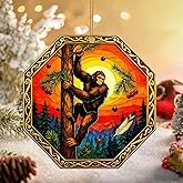 Christmas Ornaments 2025, 3.9In Personalized Gorilla Acrylic Christmas Tree Ornaments, Unique Painted Gorilla Hanging Decorations, Xmas Decor, Holiday Presents, Gift Exchange Ideas