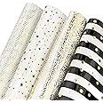 Gift Wrapping Paper Sheets- Elegant Gift Wrap, Fancy Gold and White Wrapping Paper for Men or Women, 14 Sheets Gift Wrap Paper for Christmas, Wedding, Birthday, Anniversary, or Any Occasion!