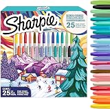 Sharpie Permanent Marker Set Limited Edition Holiday Colour 25 Fine Point