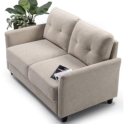 Zinus Ricardo Love Seats, Loveseat, Beige