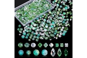 1000pcs Glass Beads for Jewelry Making Colorful Rainbow Craft Crystal Beads with Loose Beads Sparkly Beads for DIY Necklace B