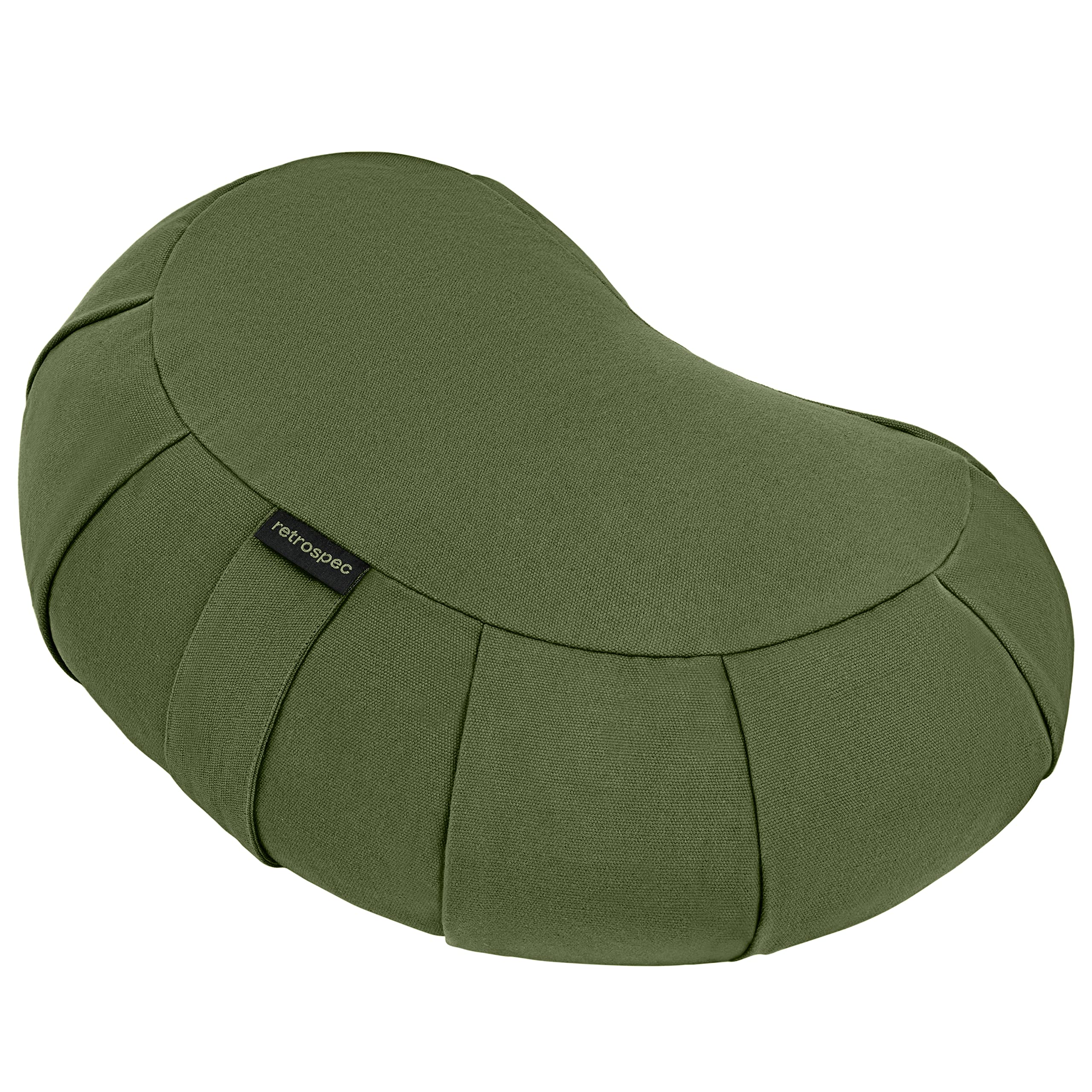 Photo 1 of Retrospec Sedona Zafu Meditation Cushion With Buckwheat Hull Fill - Adjustable Yoga & Pilates Support Pillow - 17in Crescent Cotton Cover With Handle