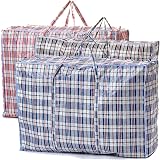 VIROSA Extra Large Laundry Bags Pack of 3 80cm x 60cm Red Black Blue