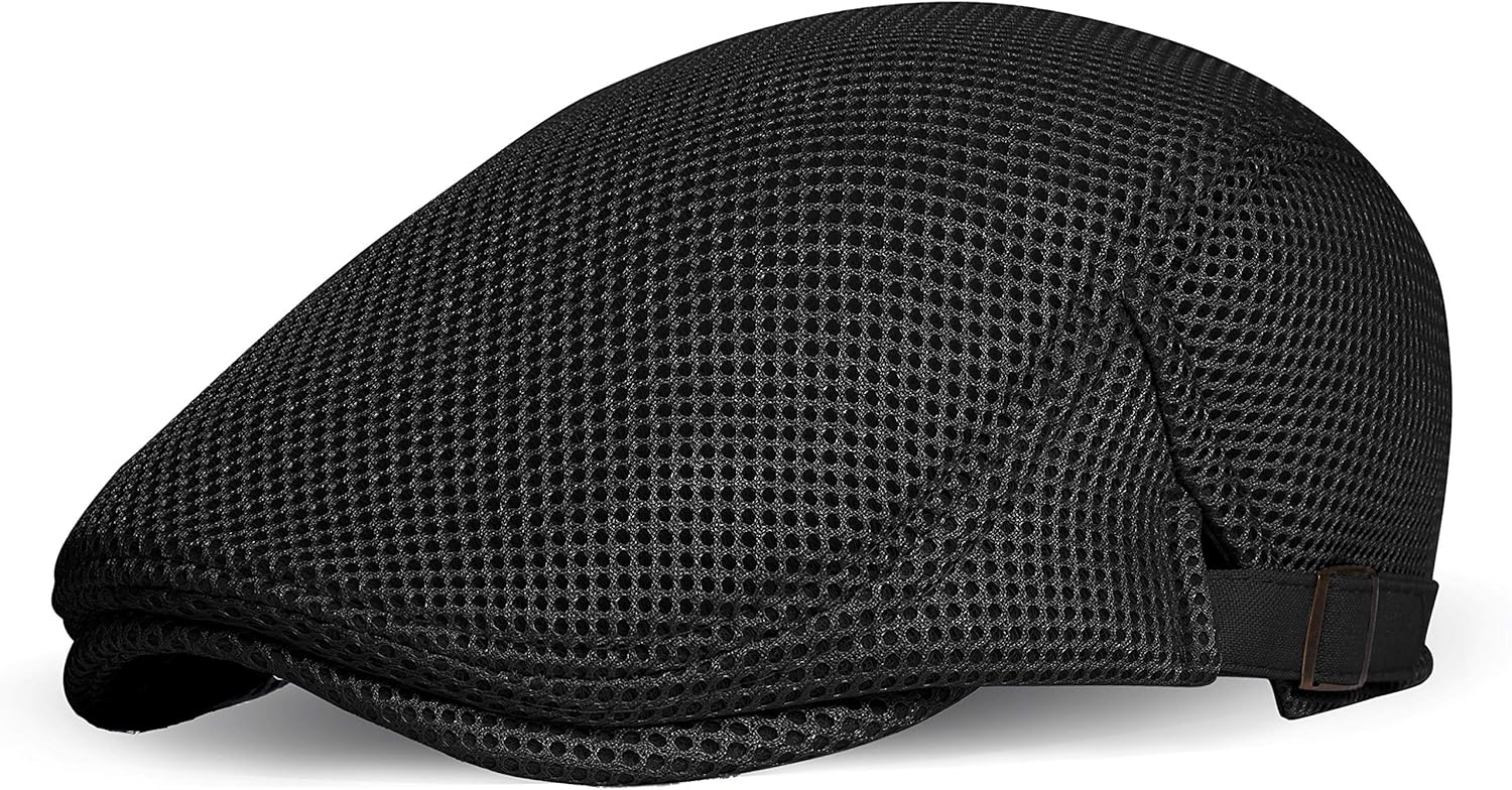 mesh flat cap