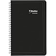 Blueline® 2026 Essential Daily Planner, Appointment Book, 12 Months, January to December, Spiral Binding, 8" x 5", Black, Bil