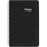 Blueline® 2026 Essential Daily Planner, Appointment Book, 12 Months, January to December, Spiral Binding, 8" x 5", Black, Bil