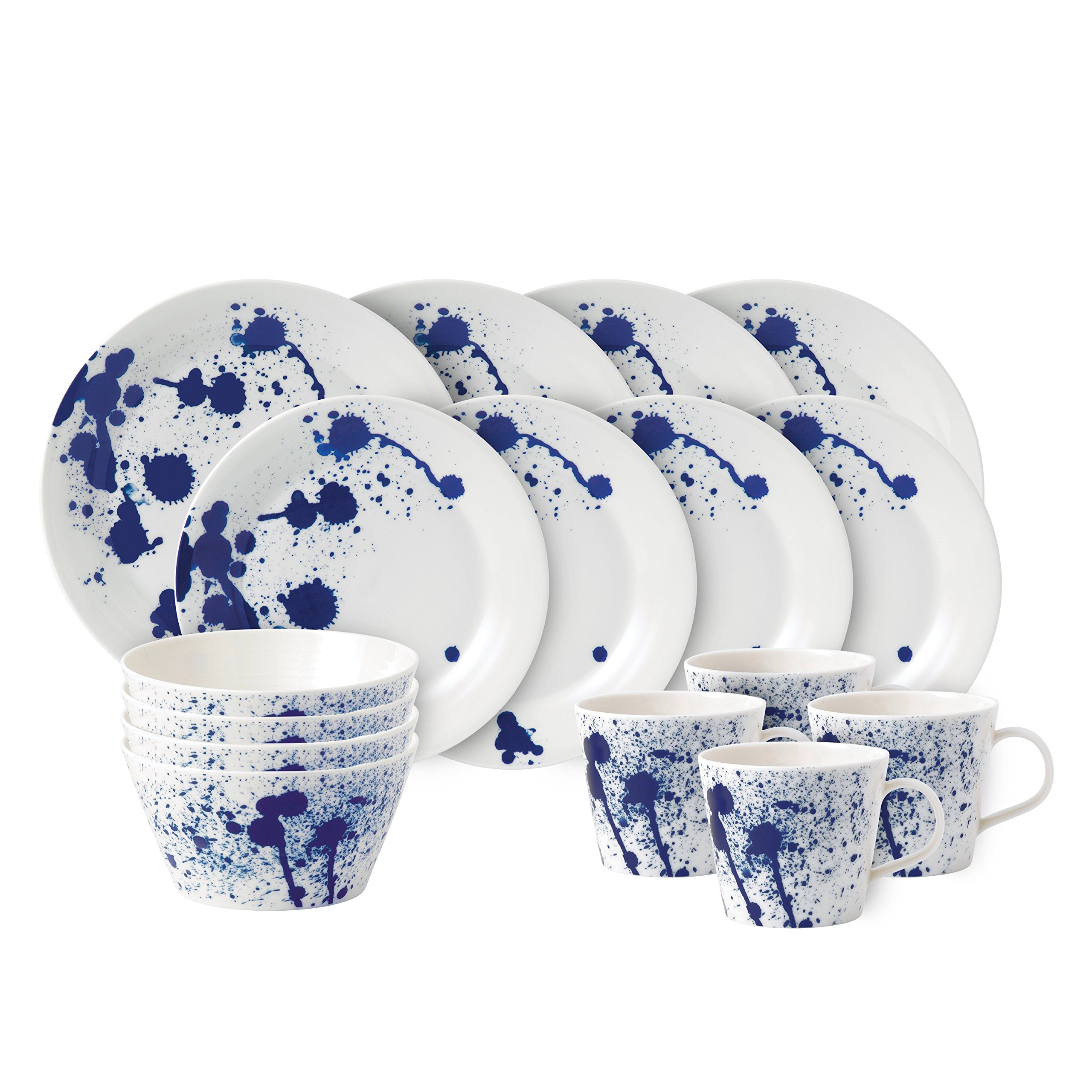 Royal Doulton Pacific 40021450 16 Pc Dinnerware Set Splash Porcelain Blue, 36.23