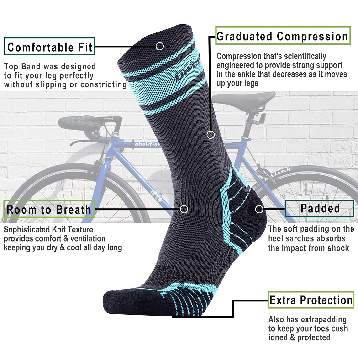 Compression socks cycling recovery Clearance