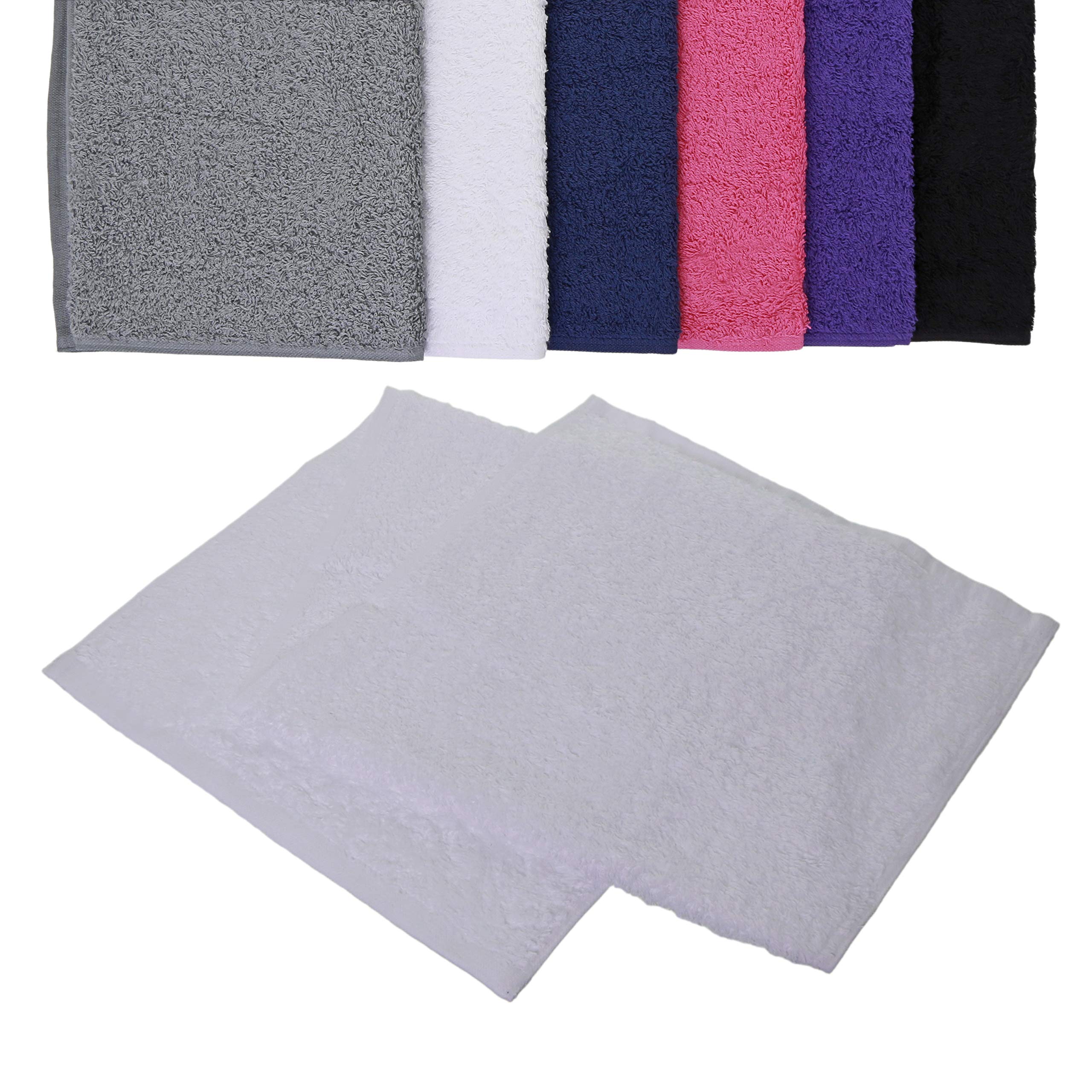 aztex 100% Cotton Deluxe Gym Towel, 30 x 90cm - White