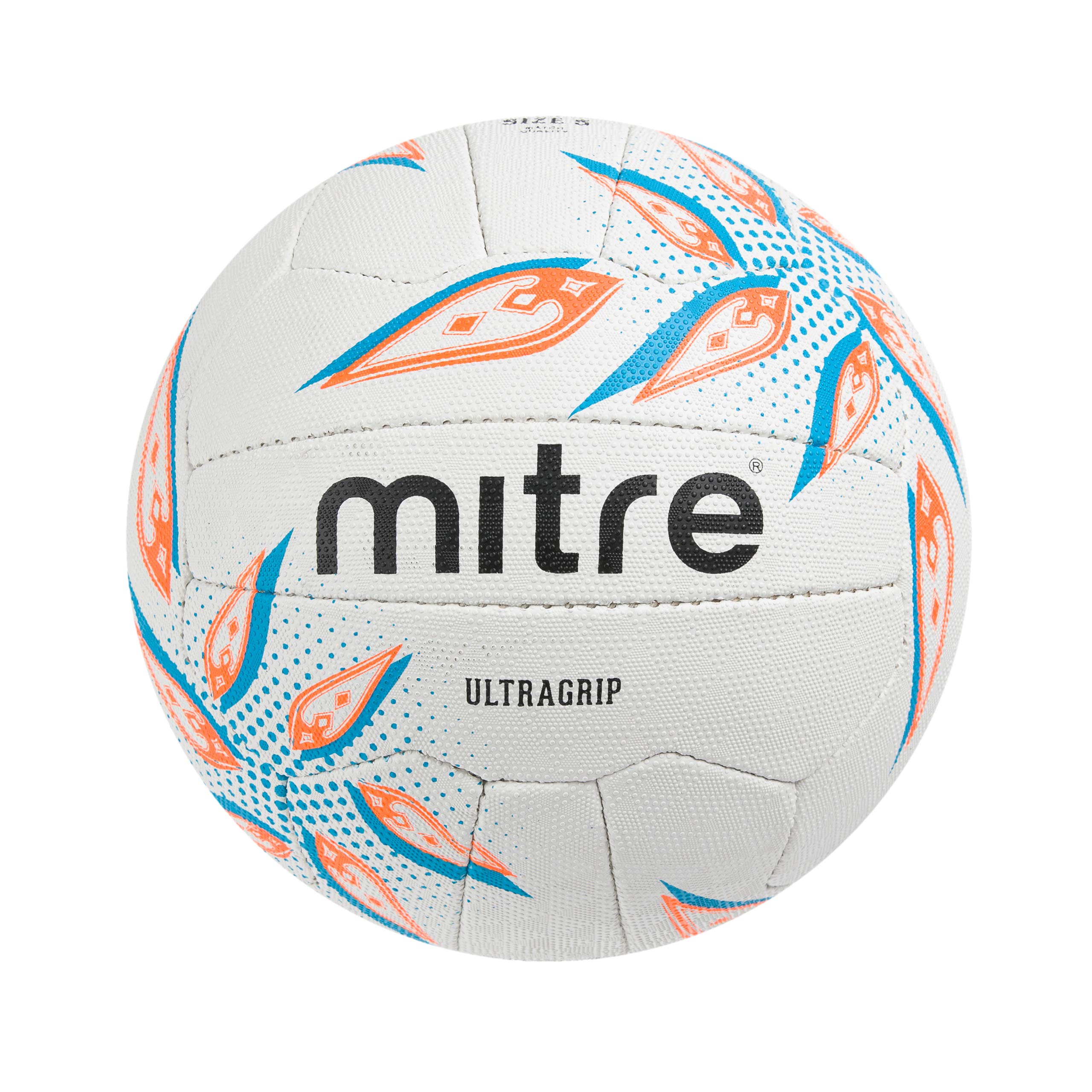 Mitre Ultragrip Netball, All Conditions Ball, Popular Style, Durable Design, White, Ball